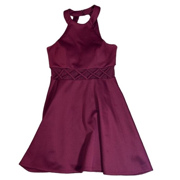 (6 for $25) My Michelle Fit & Flare Garnet Dress size 3 - Picture 6 of 7
